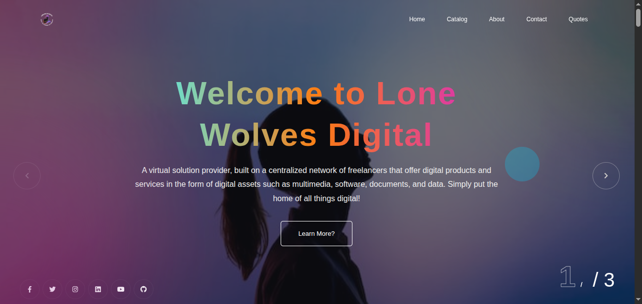 Lone Wolves Digital website preview