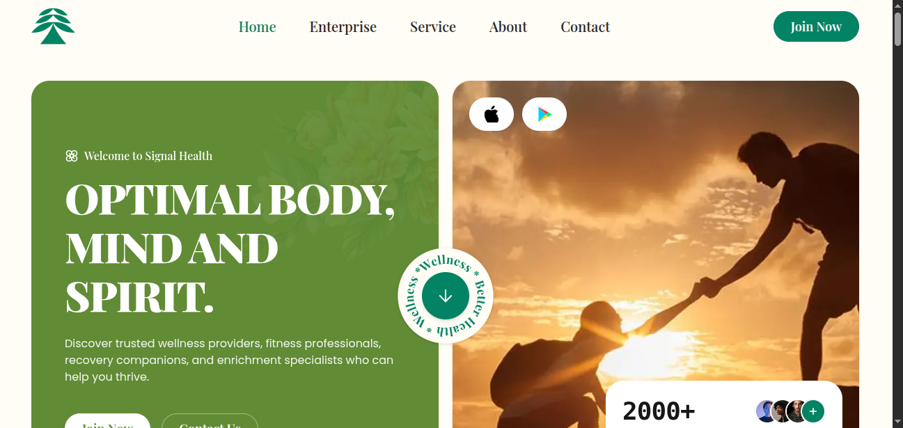 Signal Wellness website preview